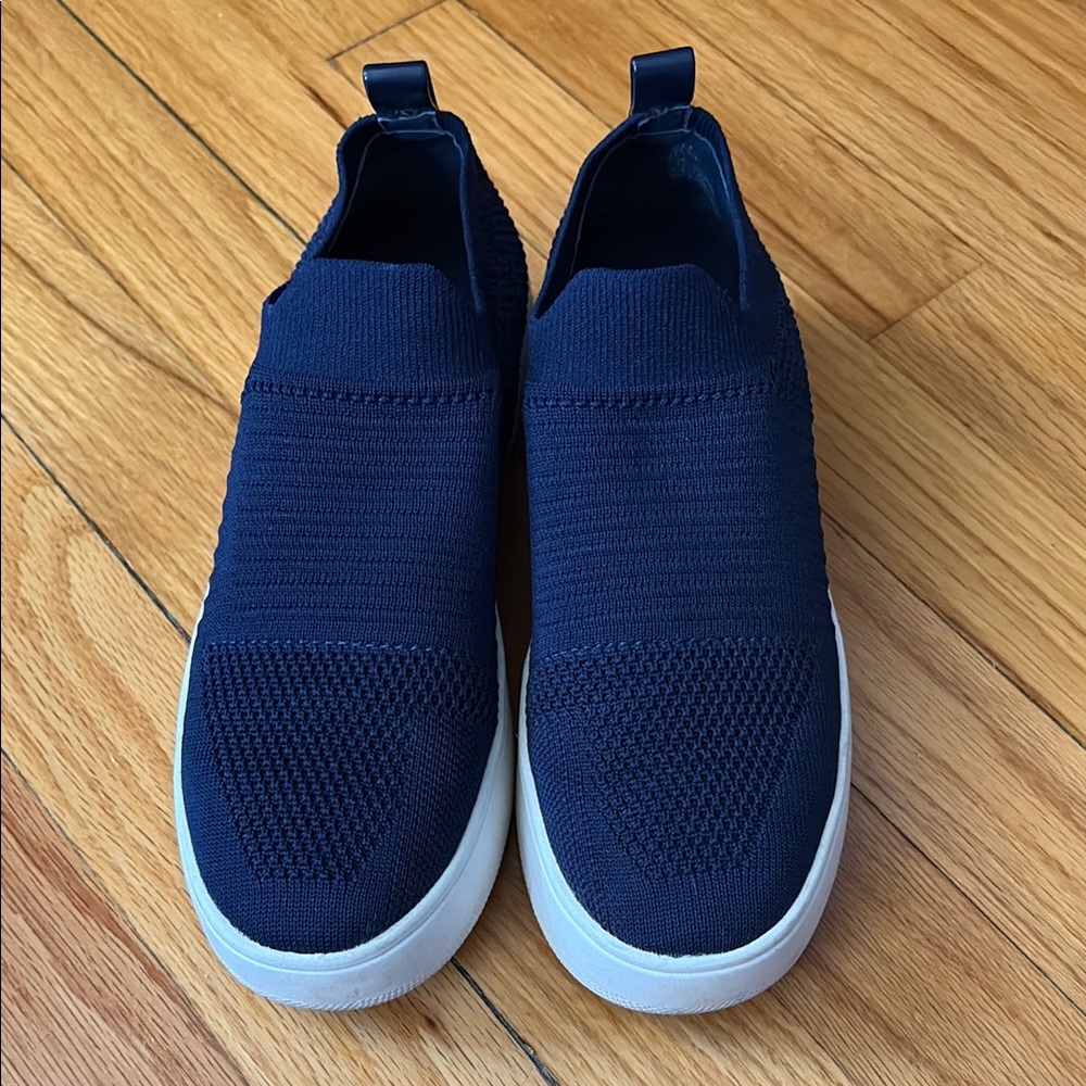 Steve Madden Blue Knit Slip-On Sneakers